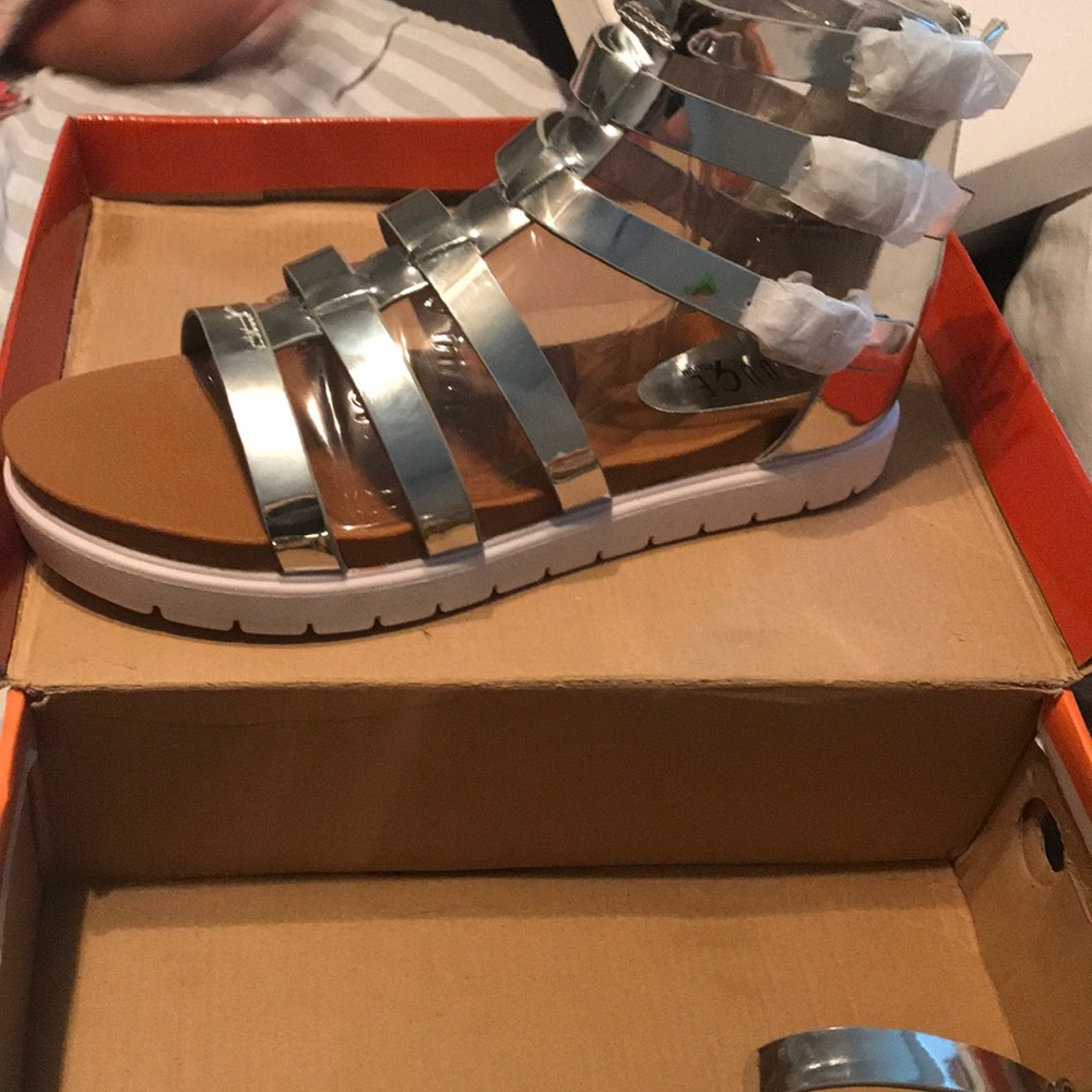Silver size 10 sandals